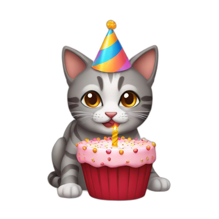 Birthday for cat | AI Emoji Generator