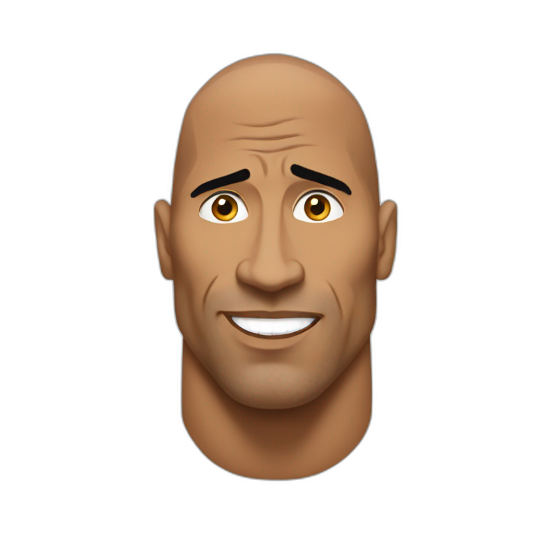 the rock sourcil | AI Emoji Generator