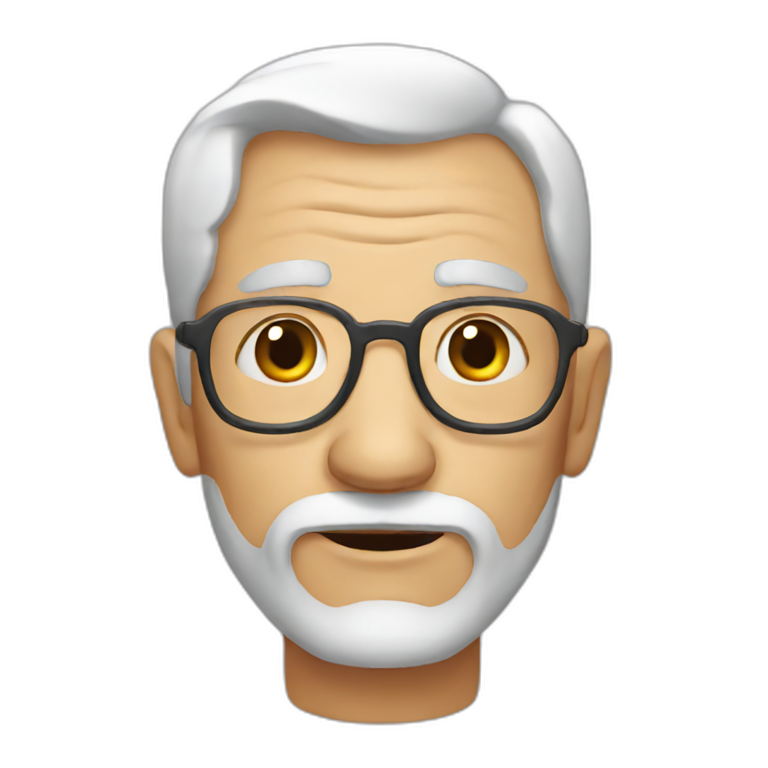 Old man driving shark in forest | AI Emoji Generator