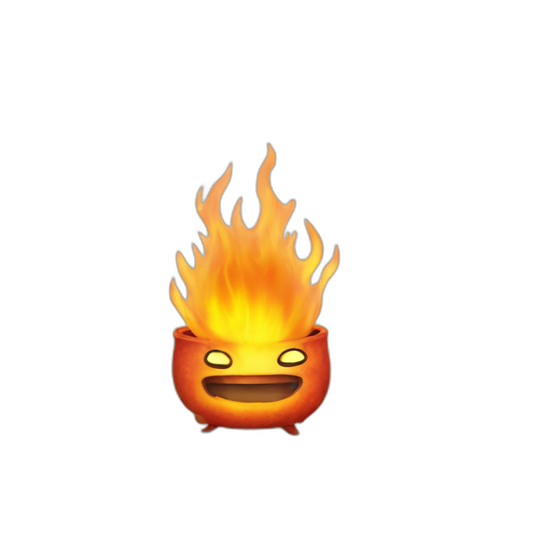 calcifer eat scrambled eggs | AI Emoji Generator