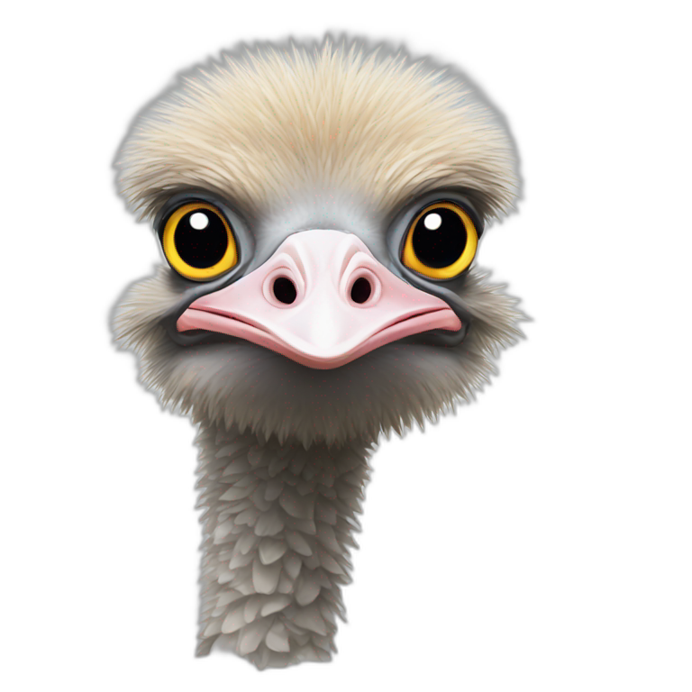 Ostrich eating waffles | AI Emoji Generator