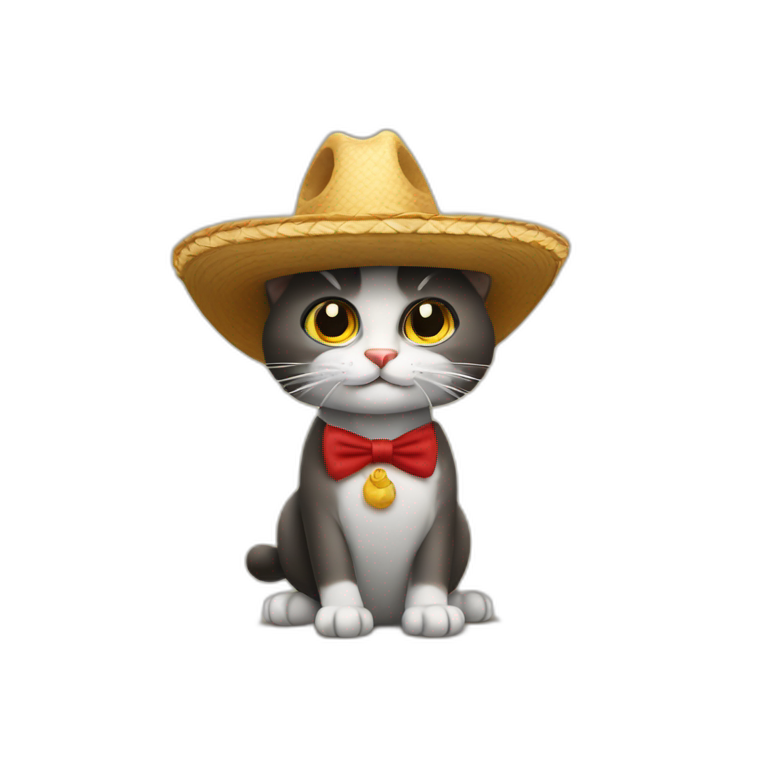 gato con sombrero | AI Emoji Generator