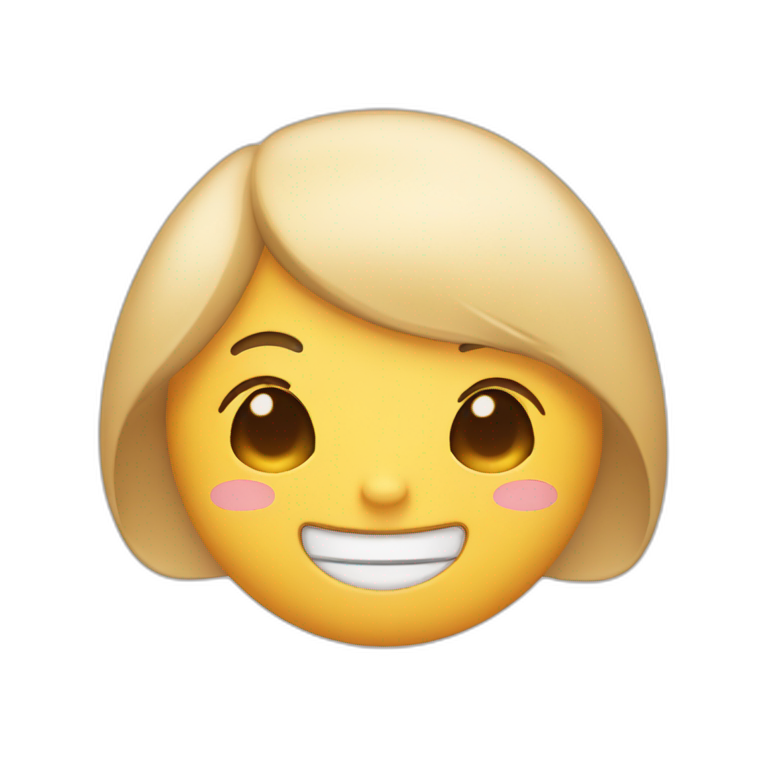 Smiling with closed eyes and bunny teeth | AI Emoji Generator