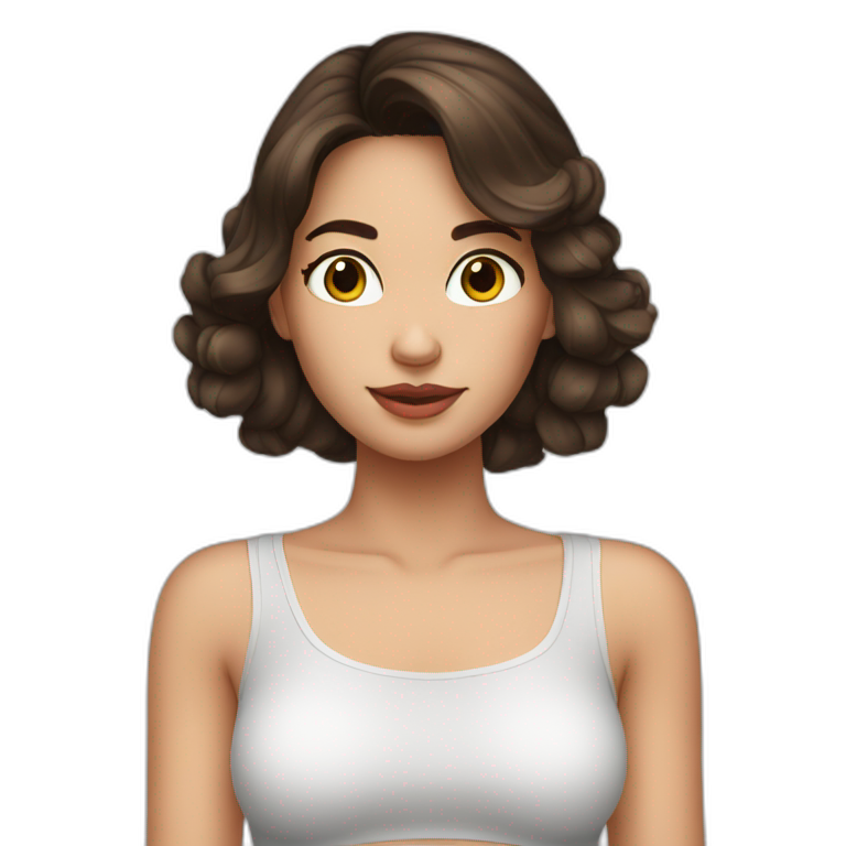 Brunette Girl Wearing A Seethrough Shirtbig Tits Ai Emoji Generator 9083