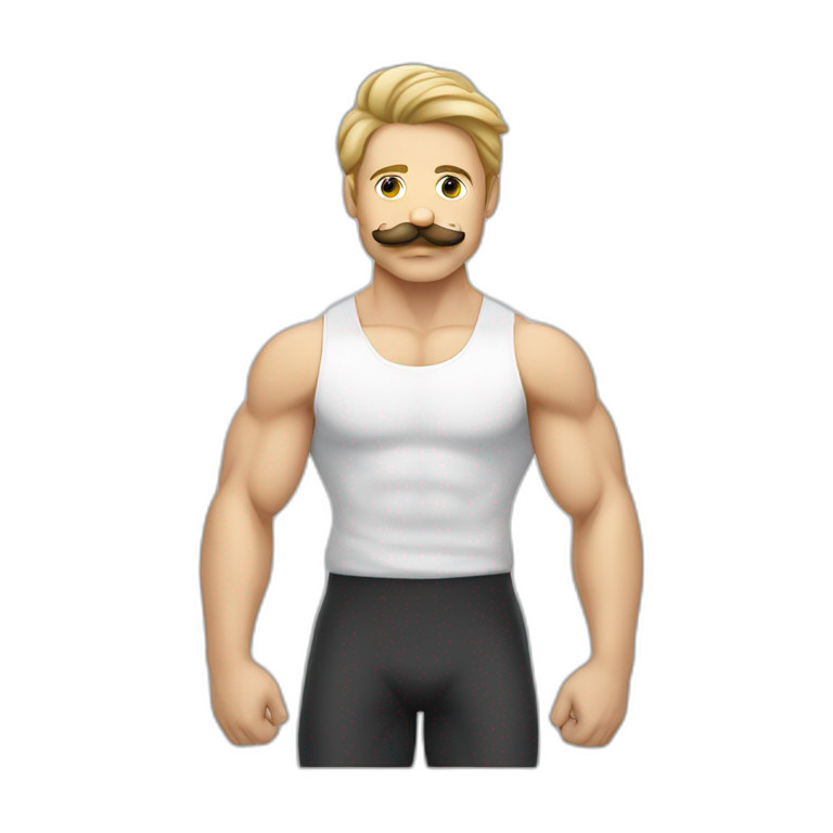 white man doing cardio | AI Emoji Generator