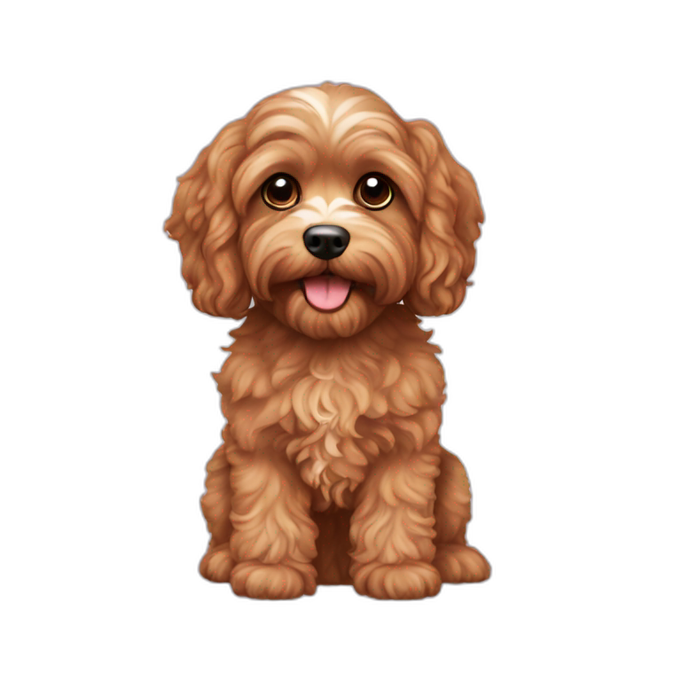 Brown cavapoo | AI Emoji Generator