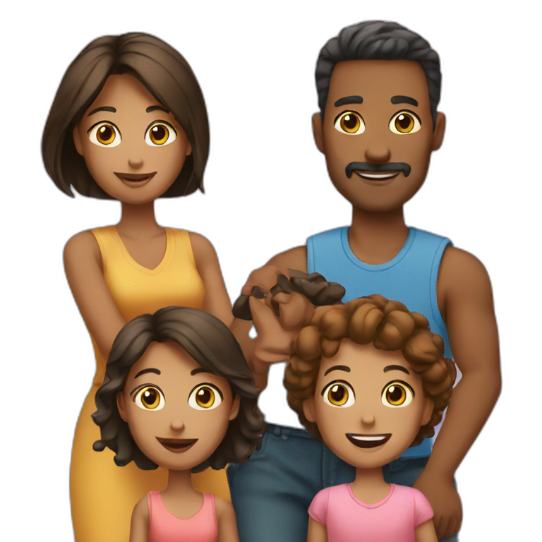 Hispanic family | AI Emoji Generator