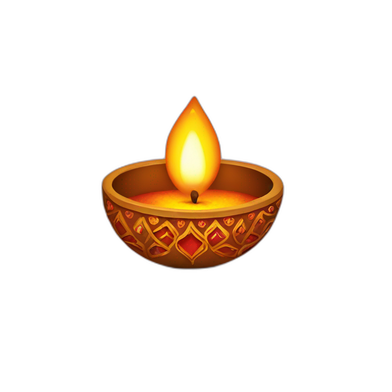 Diwali with heart | AI Emoji Generator