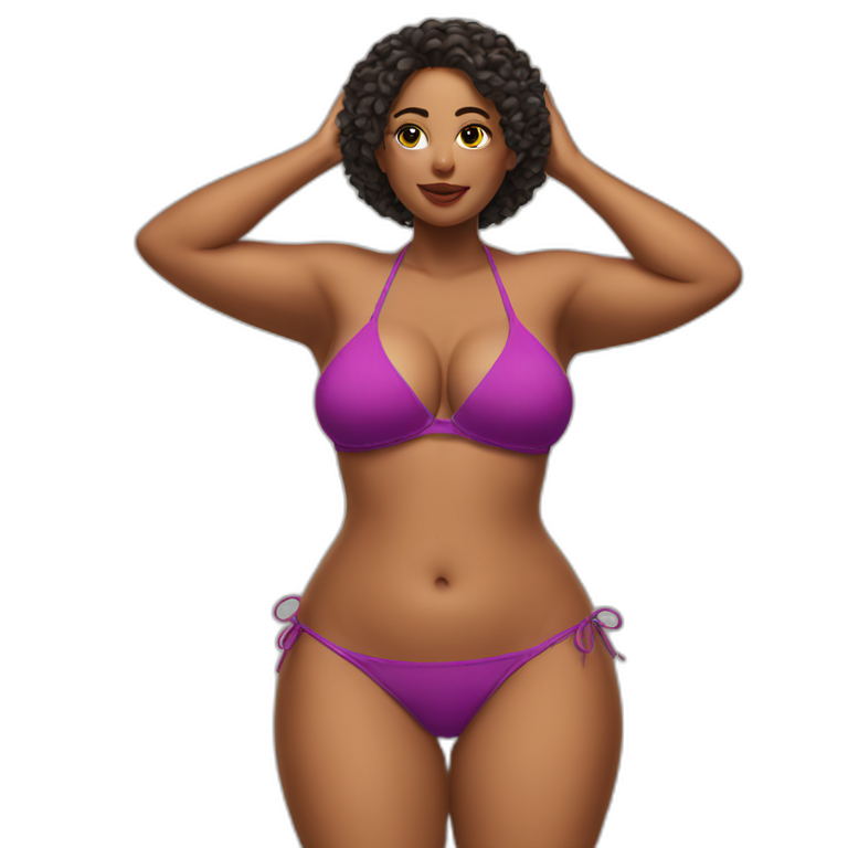 slim thick woman bikini AI Emoji Generator