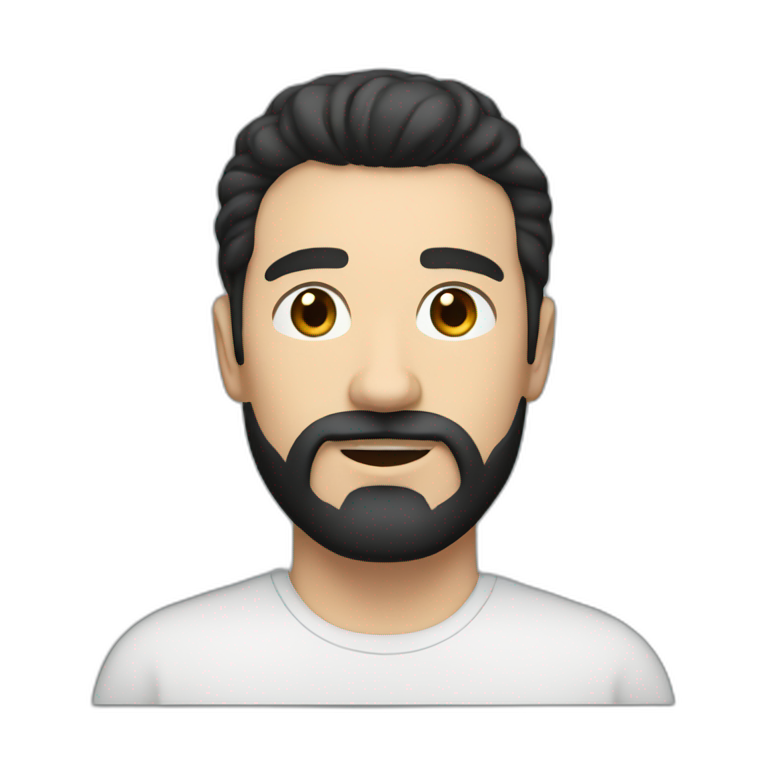 White Guy With Mustache And Goatee Ai Emoji Generator