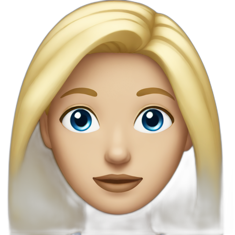 Woman Blonde Hair Blue Eyes Ai Emoji Generator