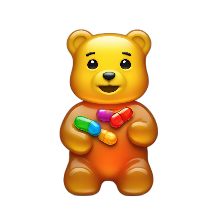 gummy bear angy | AI Emoji Generator