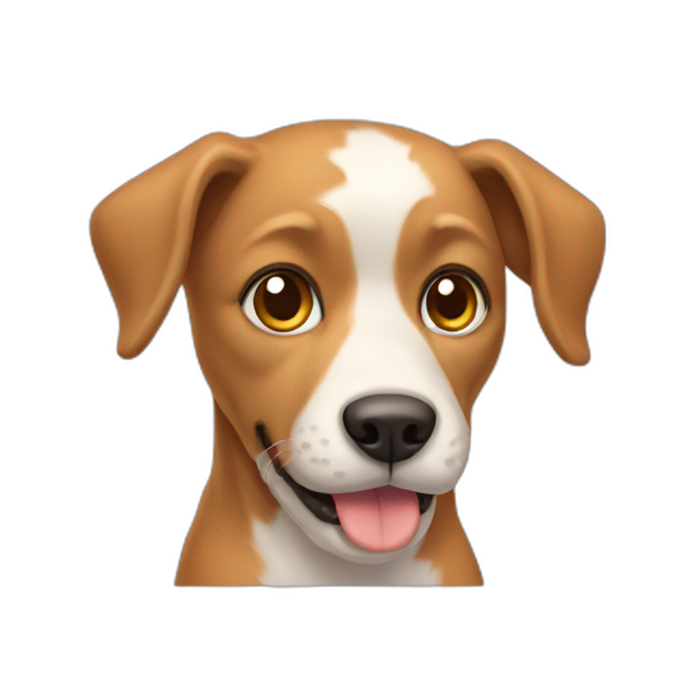 Dog mix pitbull labrator golden | AI Emoji Generator