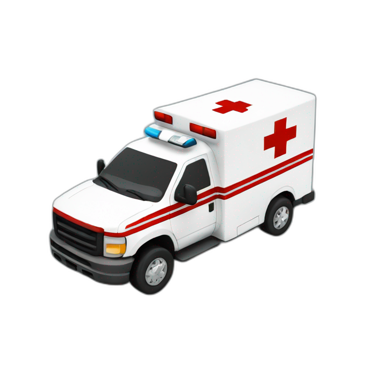 emergency ambulance rushing | AI Emoji Generator