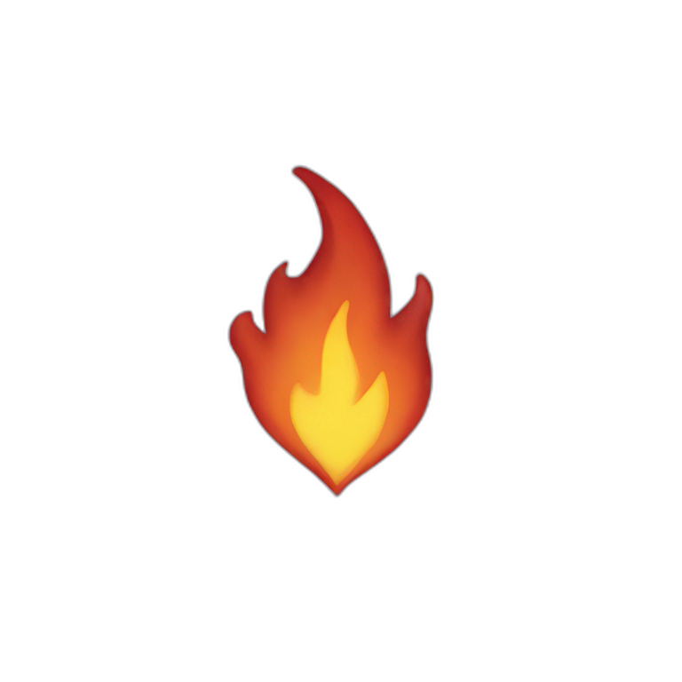 Cute laughing flame | AI Emoji Generator