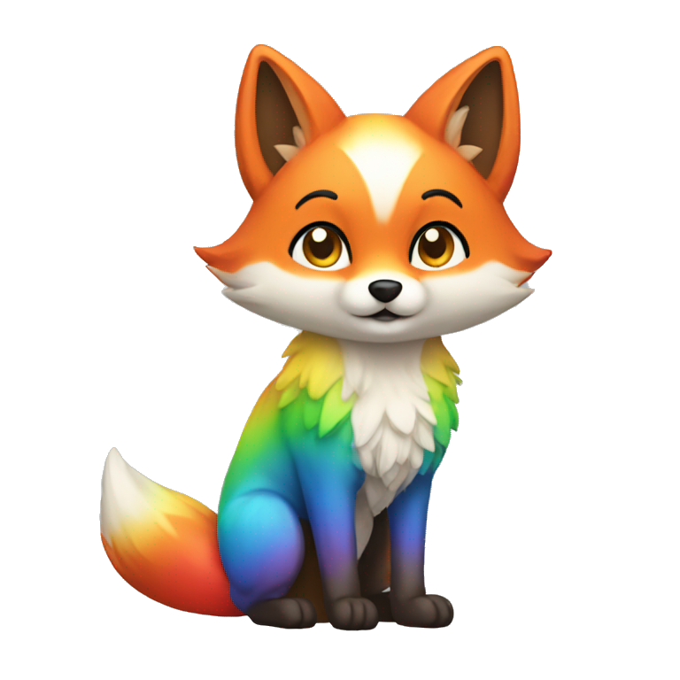 rainbow fox emoji | AI Emoji Generator