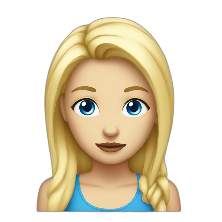 Cute Green Eyed Blonde Girl Ai Emoji Generator