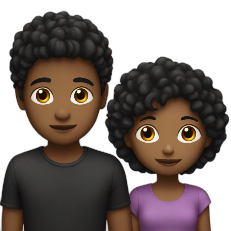 A boy with cearly black hair wear a black mask | AI Emoji Generator