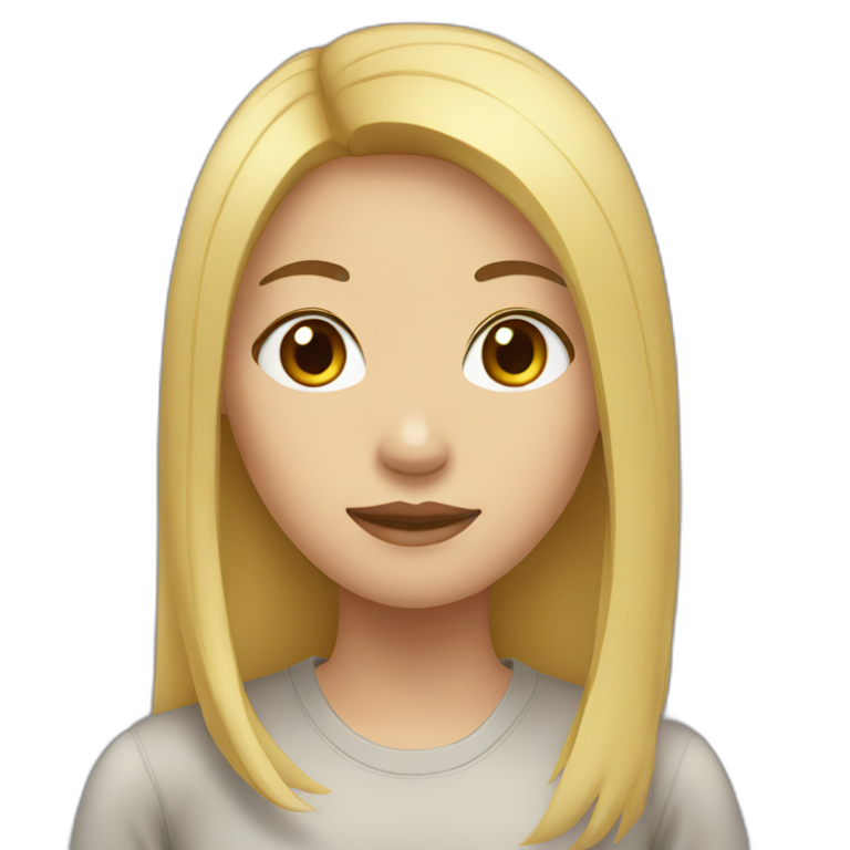 blonde girl throwing axe at tall man with brown hair | AI Emoji Generator