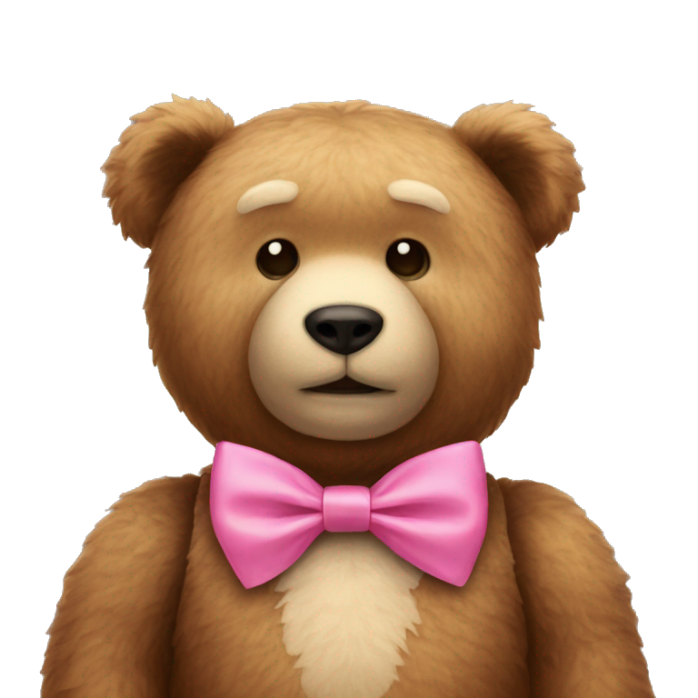 pink bow teddy bear solo | AI Emoji Generator