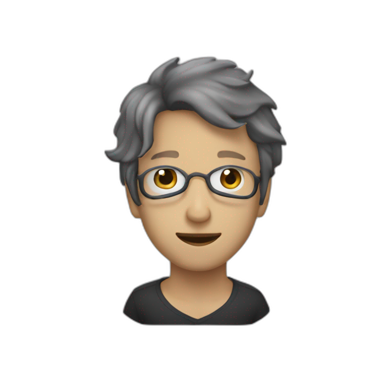 Persona asiendo el mewing | AI Emoji Generator