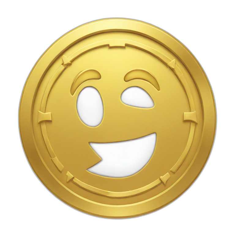 GOLDEN COIN WITH A BLUE DRAGON | AI Emoji Generator