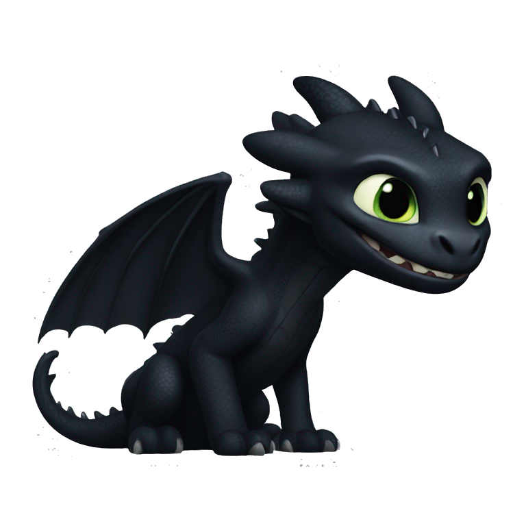 Night Fury dragon | AI Emoji Generator