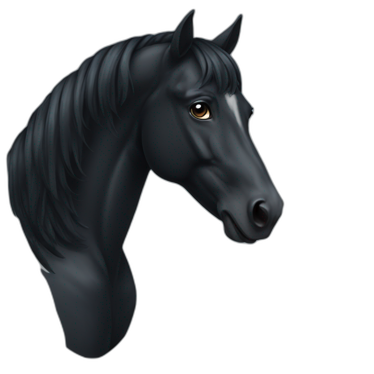 black horse with cat head | AI Emoji Generator