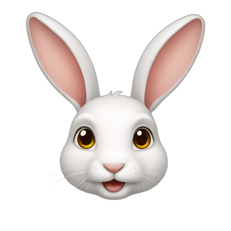 Fisheye rabbit face | AI Emoji Generator