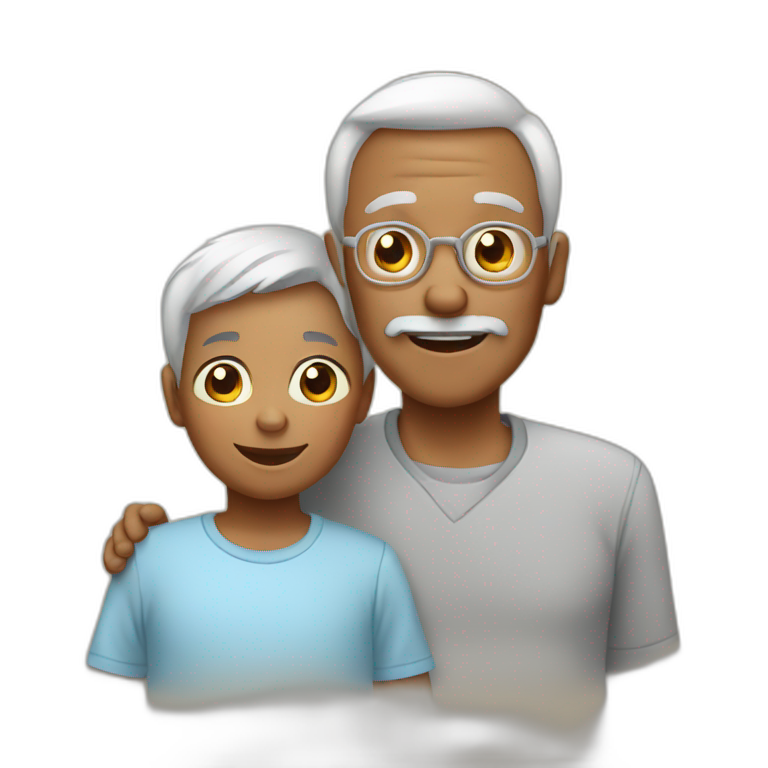 grandparents and grandchild | AI Emoji Generator