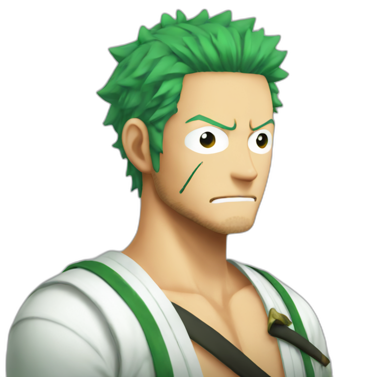 Zoro from One piece laughing | AI Emoji Generator