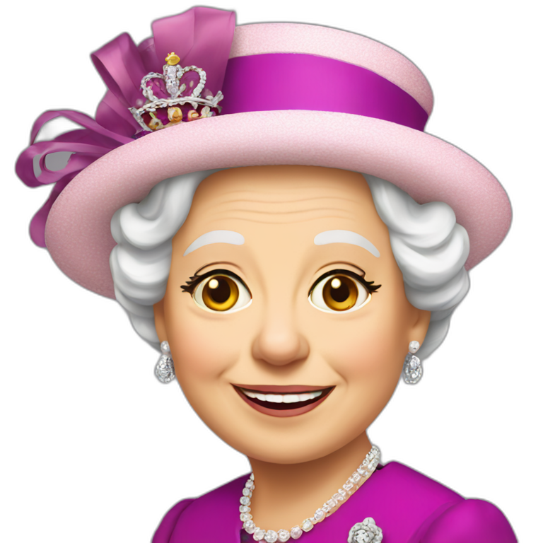 Queen Elizabeth II looking angry with a monocle in one eye | AI Emoji ...