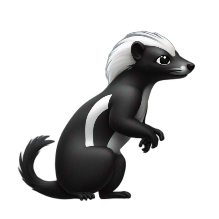 Skunk and frog laughing about toothpaste | AI Emoji Generator