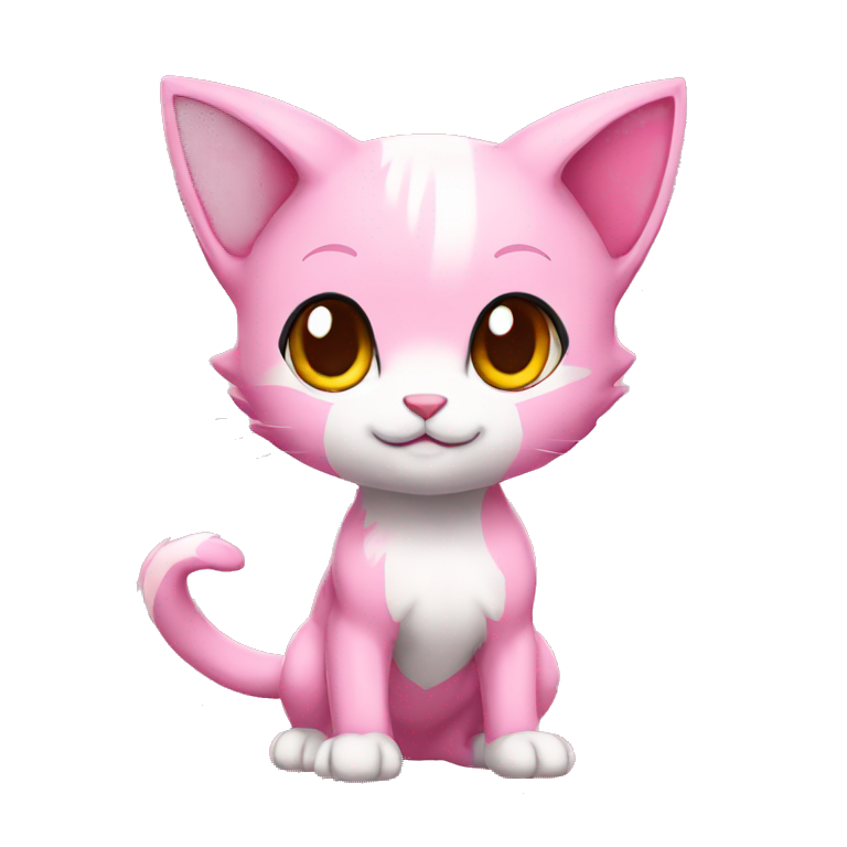 Pink Chibi Anthro Mew-Pokémon full body | AI Emoji Generator