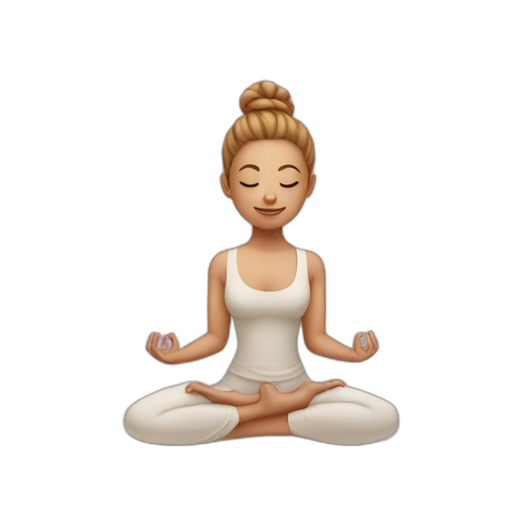 yoga girl blone | AI Emoji Generator