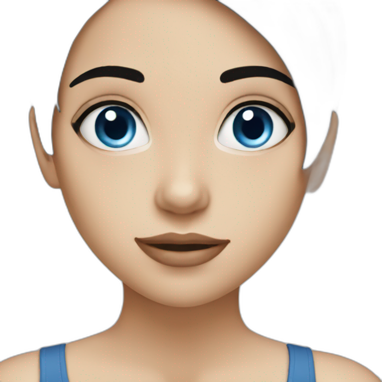 One Curvy Girl With Blue Eyes Black Hair In Latex From Behind Ai Emoji Generator 1572