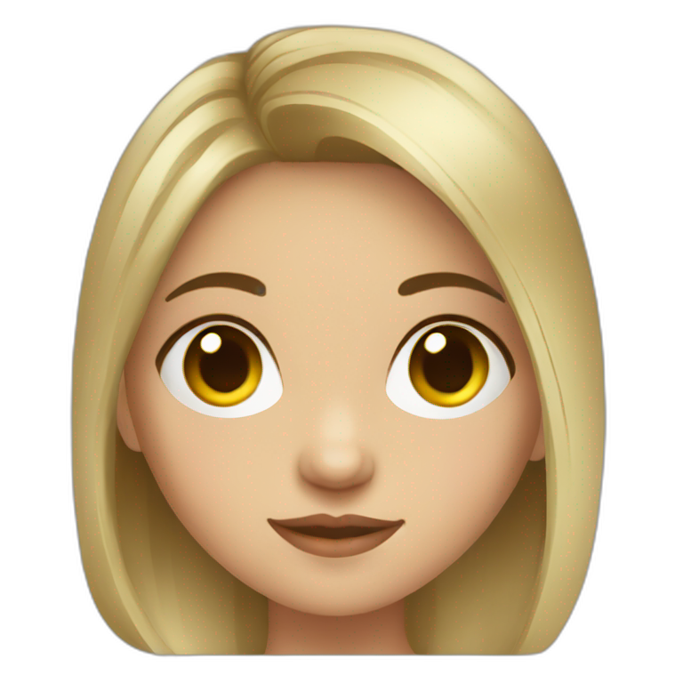 Ukrainian girl with brown hair in a embroidered dress | AI Emoji Generator