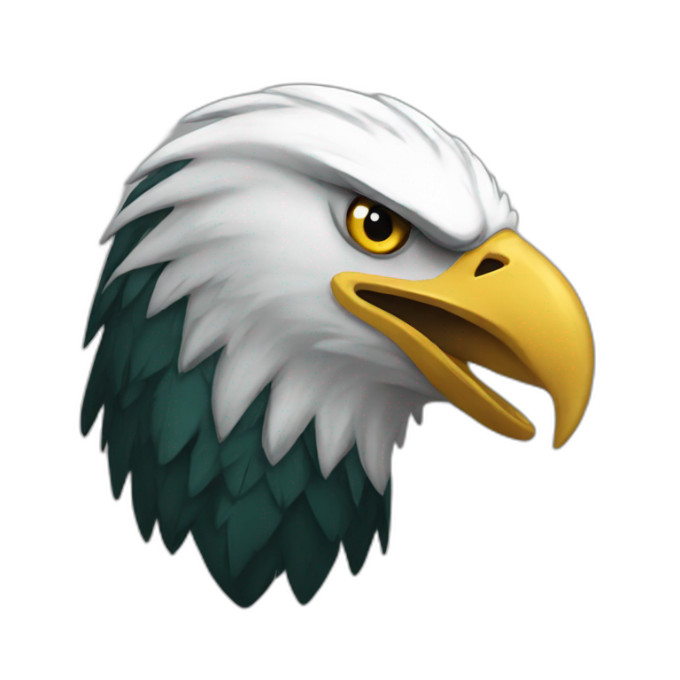 jalen hurts holding Lombardi trophy in eagles jersey | AI Emoji Generator