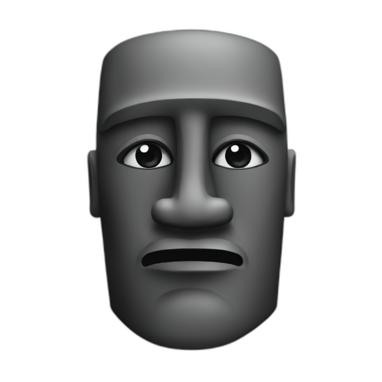 a moai head smoking | AI Emoji Generator