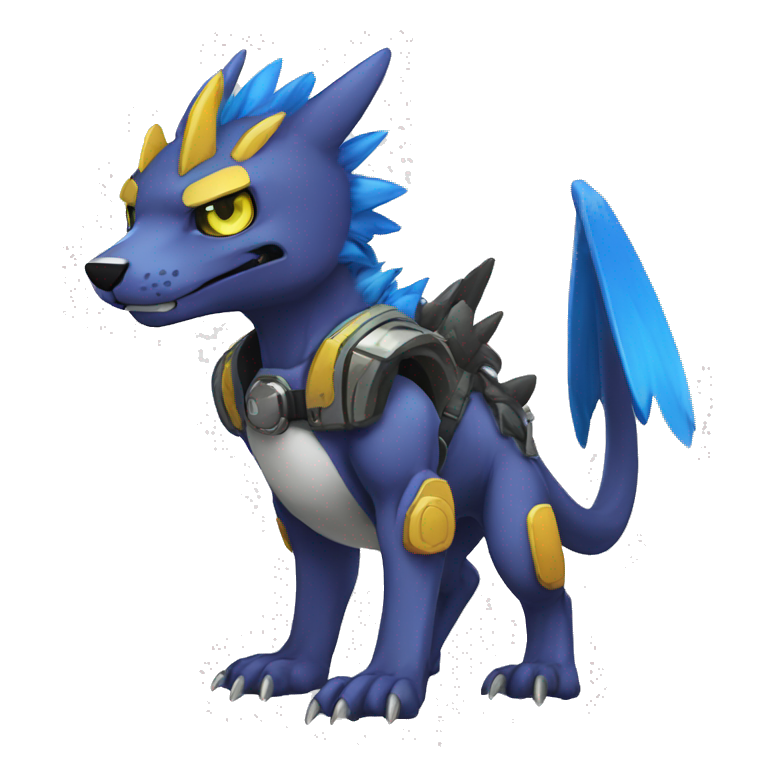 kawaii cool edgy Digimon-Fakemon-animal full body | AI Emoji Generator