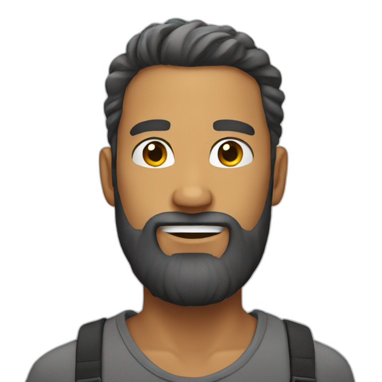 Red beard man strong | AI Emoji Generator