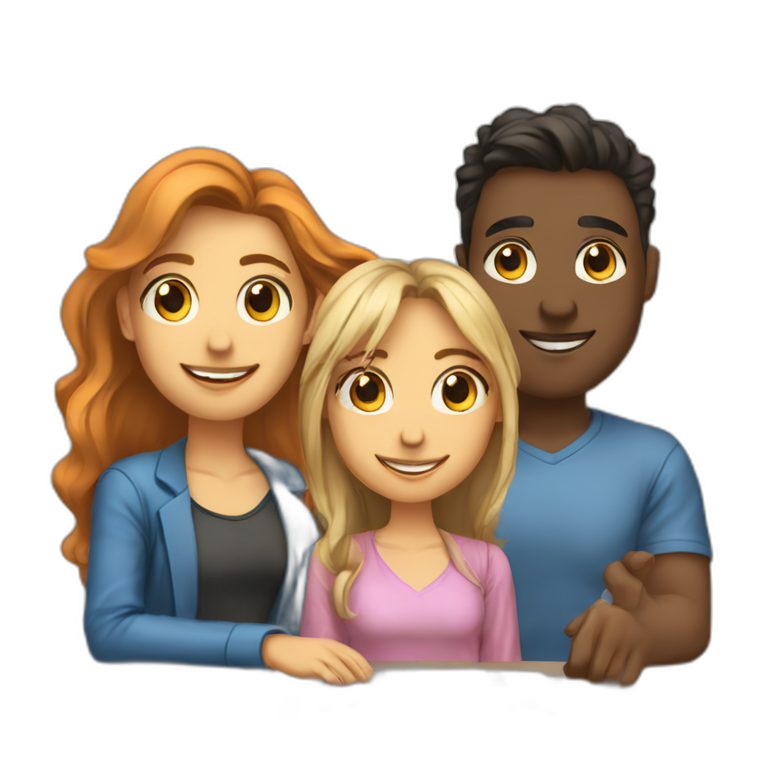 3 Friends | AI Emoji Generator