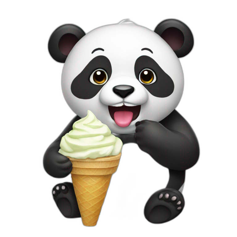 blasian man with blonde flat top eating ice cream | AI Emoji Generator