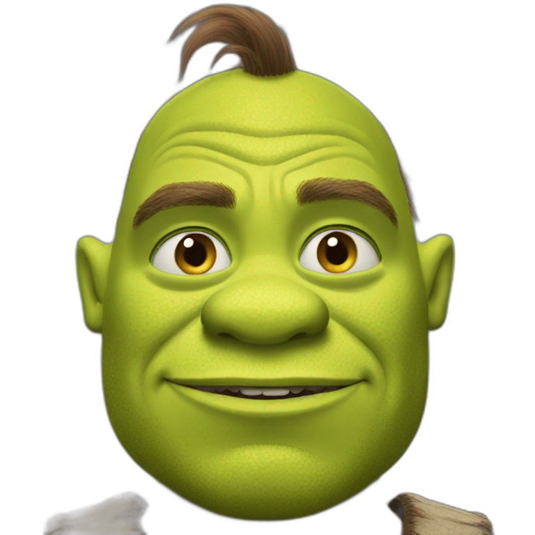 shrek exited | AI Emoji Generator