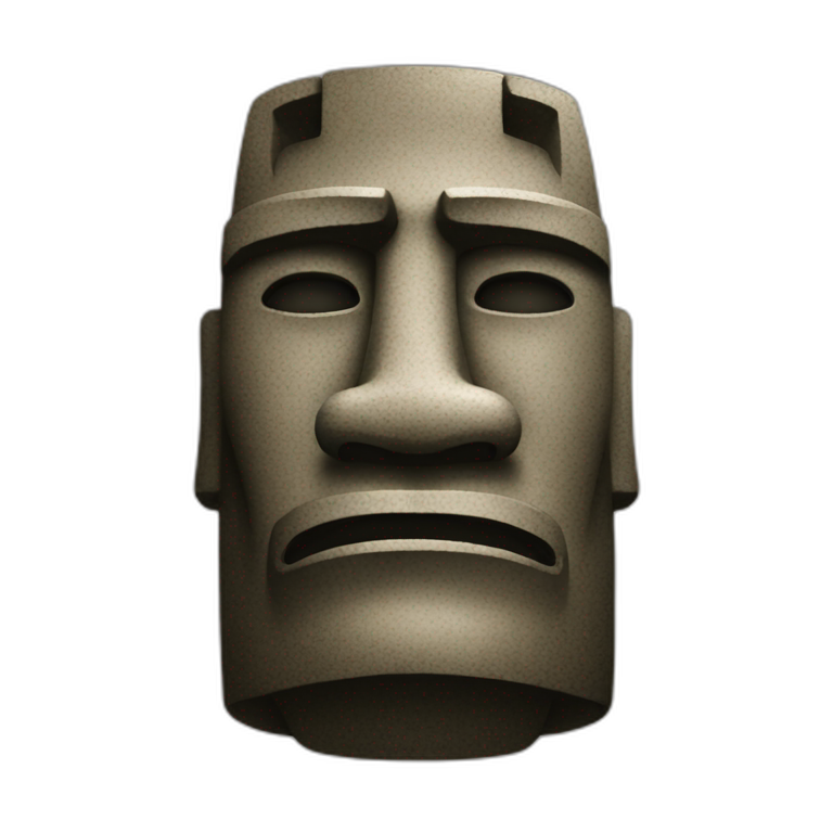 a moai head smoking | AI Emoji Generator