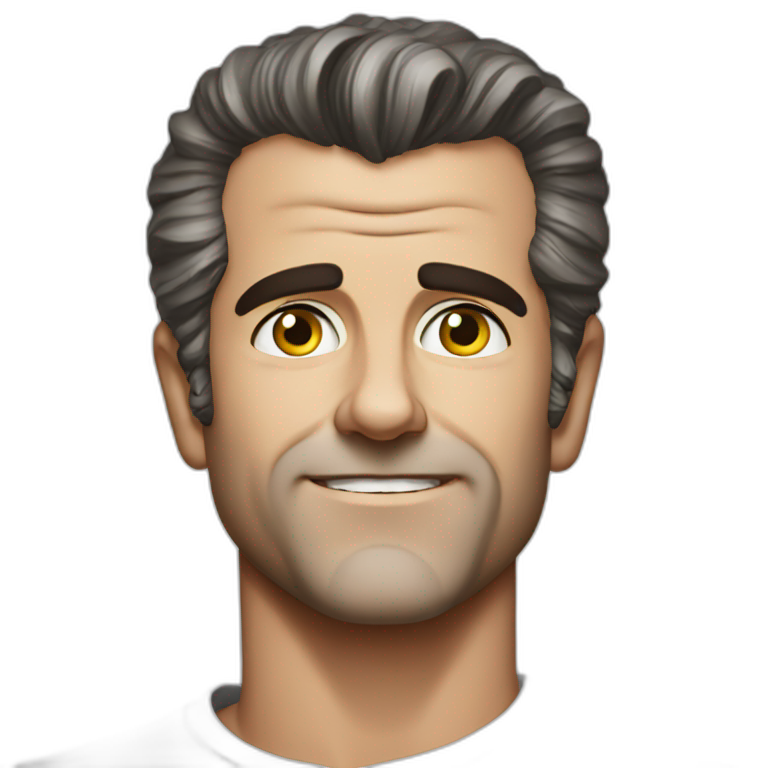 Young Mel Gibson portrait without smile | AI Emoji Generator