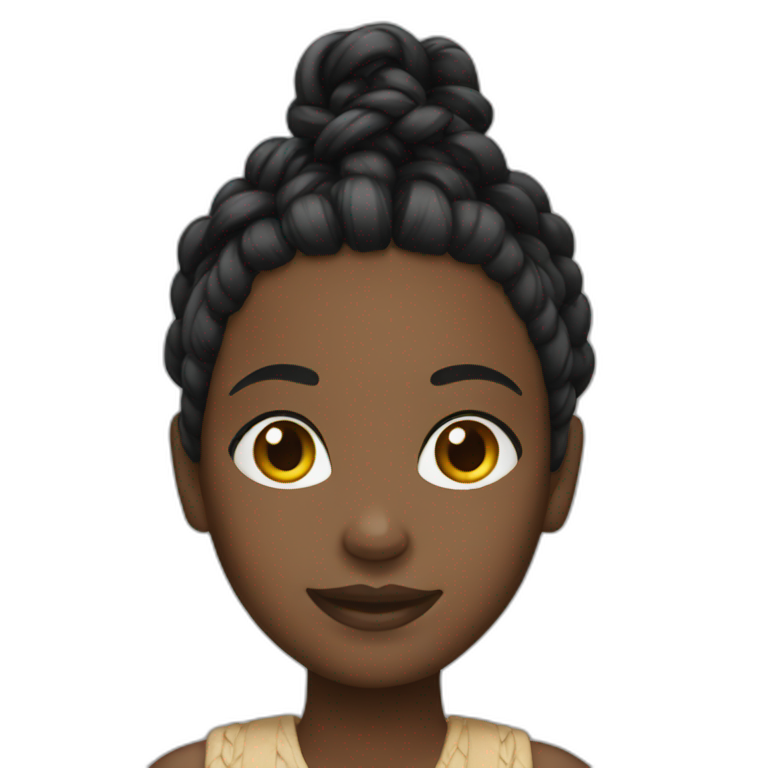 Black Girl With Braids Ai Emoji Generator 