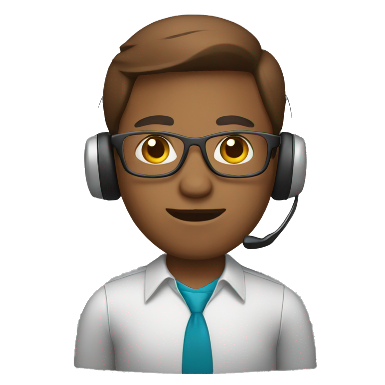 brown call center agent | AI Emoji Generator