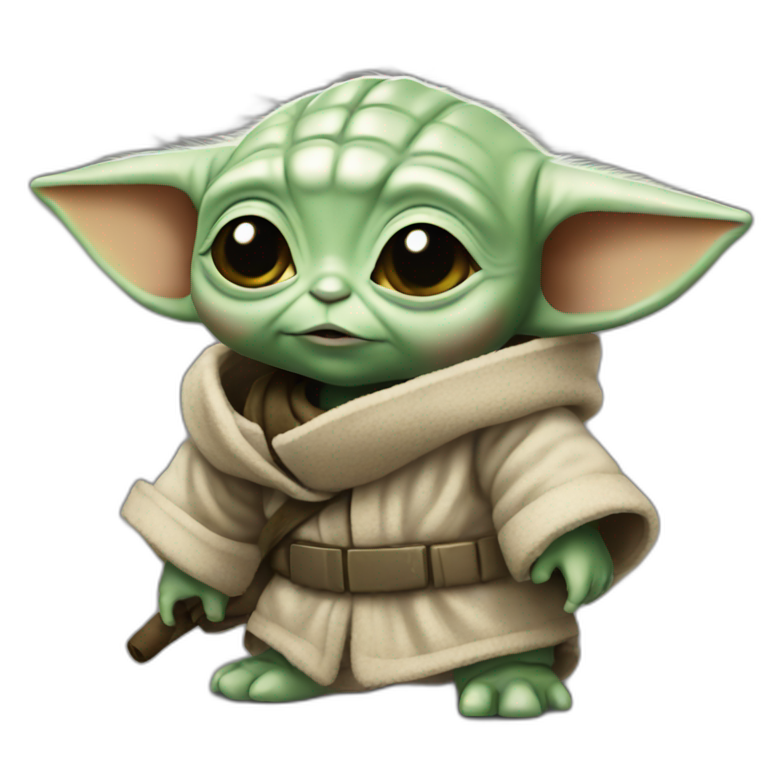 baby yoda playing ping pong | AI Emoji Generator