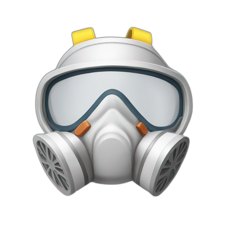 Asian woman wearing N95 Respirator | AI Emoji Generator